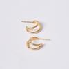 [POPTS] White Basic Double Ring Earrings OTE122527EYW