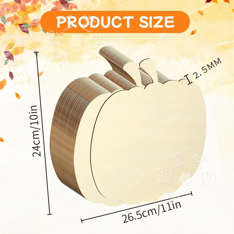 Unfinished Wooden Pumpkin Slices for Halloween & Thanksgiving DIY Decorations 0.25 thick