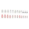 Sweet cat's eye flash diamond small flower bow hollow heart removable manicure 24 pieces
