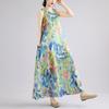 Sleeveless Plus Size Cotton Vintage Floral New In Dresses for Women Casual Loose Long Summer Dress