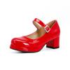 Women High Heels Girls Shoes Patent Leather Princess Lolita Shoes Fashion Girls Party Wedding Shoes Round Toe Ladies Pumps 30-43