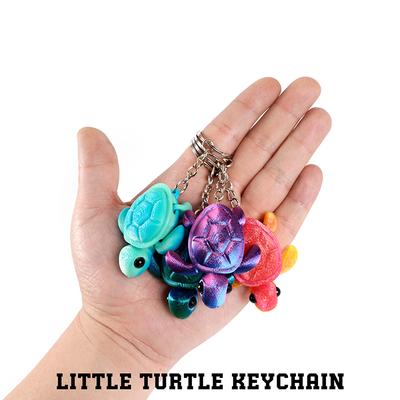 3D-gedruckter Schildkröten-Schlüsselanhänger Mehrgelenkig Beweglich Kreatives Design Simulations-Tier Anhänger Taschenanhänger Zubehör Kindergeschenk