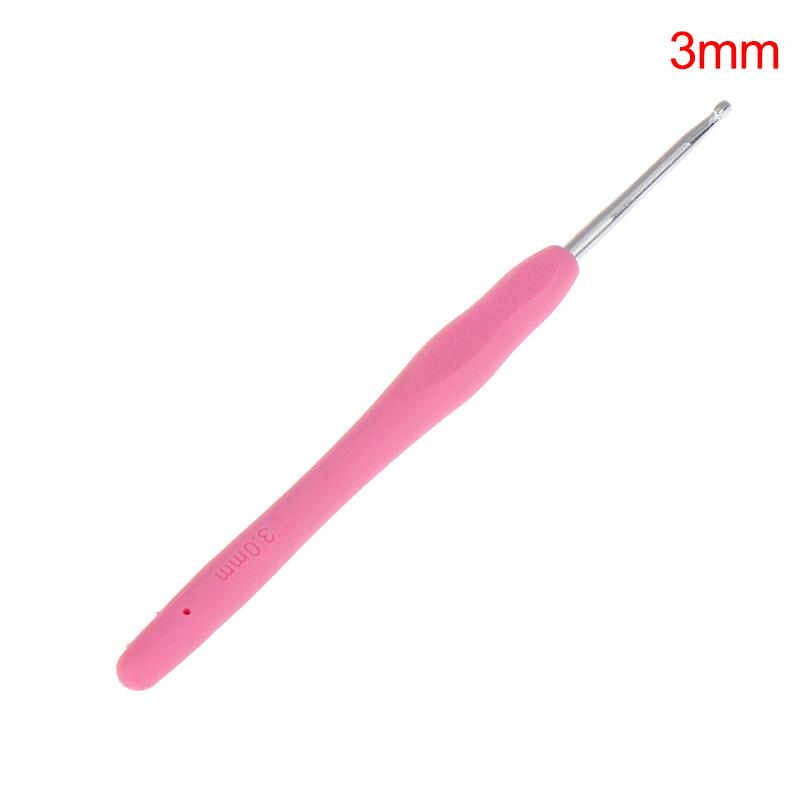 1Pc 2.0-6.0Mm Rainbow Soft Handle Crochet Rubber Handle Crochet Sewing Tools
