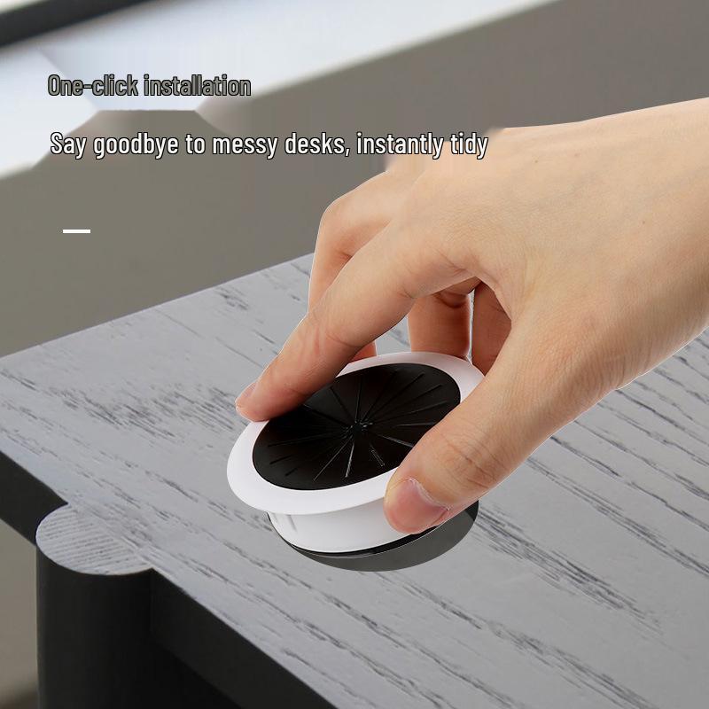 ABS Plastic Round Cable Hole Cover for Desk and Furniture