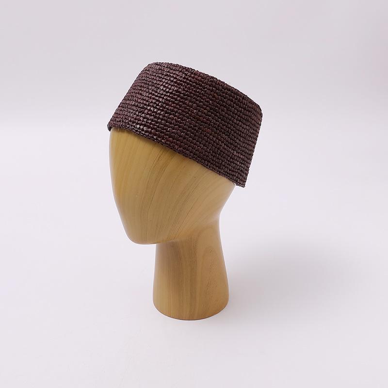 Summer women's new raffia hand-woven medicine box hat French niche design beret beret beanie European and American