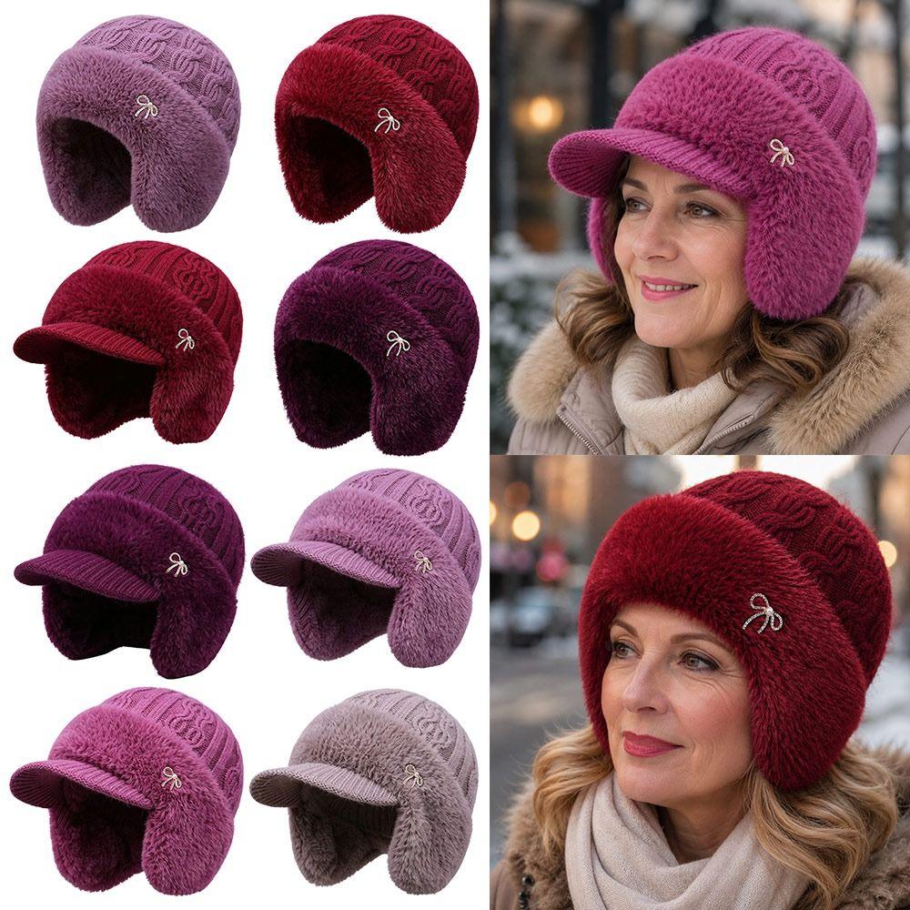 Thickened Winter Hat Warm Beret Hat Casual Knitted Hat for Women