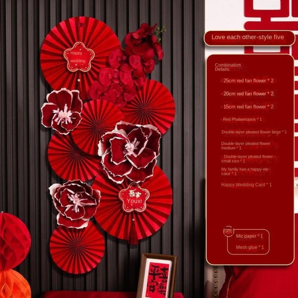 Paper Wall Decoration DIY Crafts Spring Festival Background Lucky Flower Backdrop  Home Decor