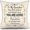 Daughter Hug This Pillow and Know That You Are Loved This Pillow Is A Hug from Me To You Throw Pillow Covers for Daughter from Mom Dad Birthday Gift