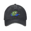 Dancing Apo Pepe the Frogs help helper Baseball Cap Snap Back Hat Horse Hat fun hats Custom Cap Unisex Womens