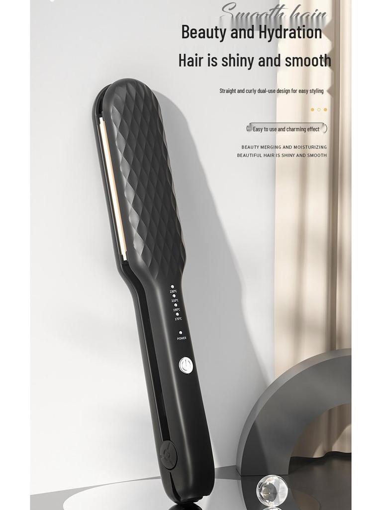 Multifunctional Hairdressing Curling Iron & Straightener - Dual-Use for Dry/Wet Hair, No Damage, Ideal for Salon, Home, Dorm.