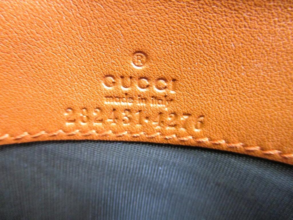 Authentic GUCCI Interlocking G Red Brown Leather Bifold Long Flap Wallet #a661  Refurbished