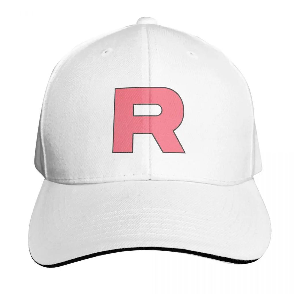 Letter R Team Rocket Logo Cap Fashion Casual Baseball Caps Adjustable Hat Hip Hop Summer Unisex Baseball Hats Polychromatic
