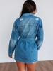Women's Retro Street Style Loose Ripped Copper Denim Jacket - Spring Collection