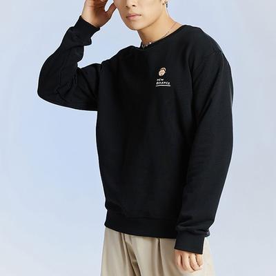 X DOE Sweatshirts Men's Black Crew Neck Moderate Regular NCA47111-BK