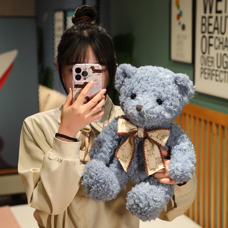 6 Farben Cartoon Bunt Schleife Bär Spielzeug Stofftier Kissen Weiche Puppen Heimdeko Geburtstagsgeschenke Freundin