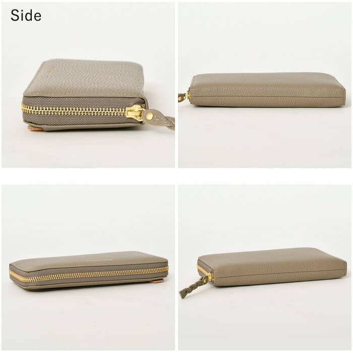 Long Wallet Round Zipper Fluffy Genuine Leather 87100 [Hello Kitty] [Hello Kitty] Women's (Ivory)