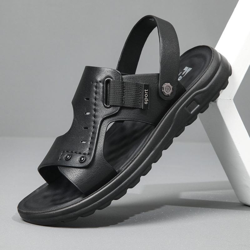Men s Sandals Made of Genuine Leather and Summer Cowhide 2026 New Anti slip Dual use Dad s Men s Sandals 38