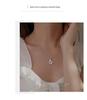 Women's Hip-Hop Silver Water Drop Pendant Necklace - Simple & Stylish Clavicle Chain for Daily Wear