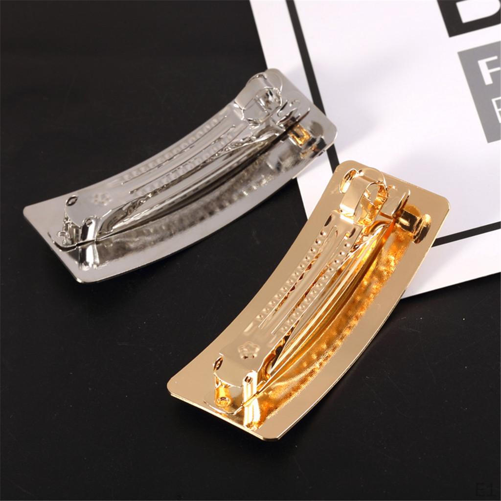 Automatische französische Haarspange aus glattem Metall, Manschettenwickel, Pferdeschwanzhalter