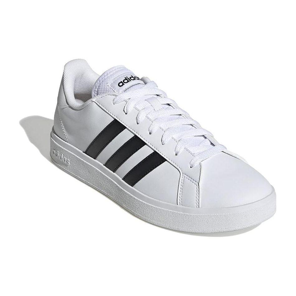 Adidas Neo Grand Court Base 2.0 Fashion Non-Slip Shock Absorbing Durable Low-Top Skate Shoes Men Sneakers Black White GW9255