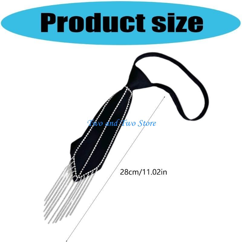 HX6F Uniform Tie For Janpanese JK Uniform Tie Rhinestones Tassels Seifuku Cosplay