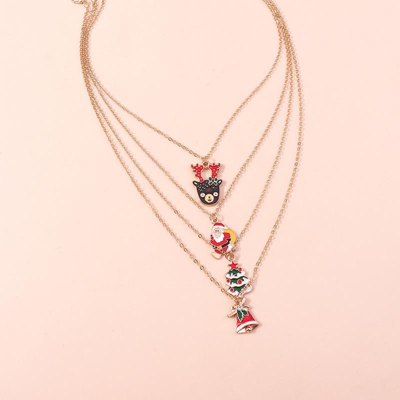 Hot Selling Christmas Necklace Set: Reindeer, Tree, Bell, Santa Claus Sweater Chain