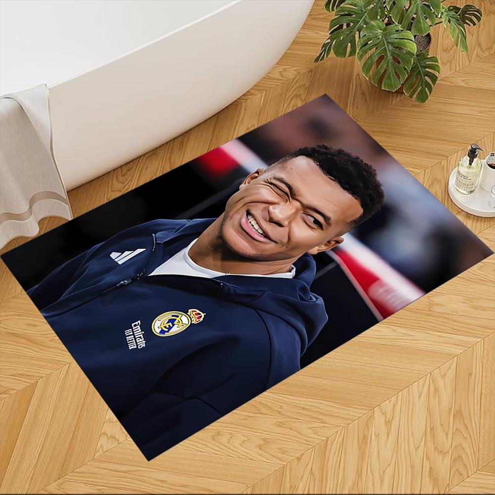 Mbappe's Soccer Journey Floor Mat Suitable for Living Rooms Balcony Decorate room Kitchen Anti-slip Rug Office home decor Spiritual Gift