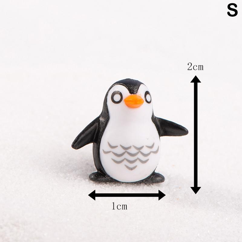 Mini Penguin Miniature Figures For Fairy Garden Gnomes Moss Terrariums Decoration Cake Topper