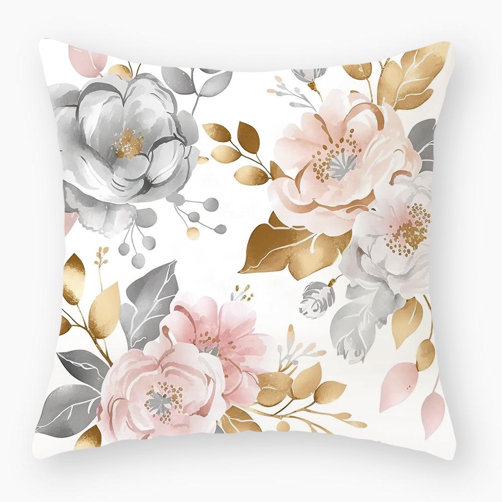 New Floral Series Pillowcases, Simple Sofa Decorative Pillows, Car Seat Cushions