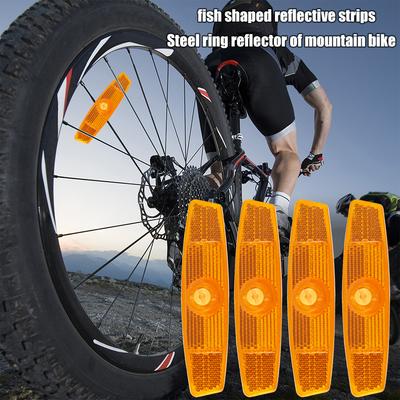2/4 Pcs Bike Spoke Reflector Bicycle Wheel Reflective Strips Clip Safety Warning MTB Bicycle Wheel Rim Reflective Mount Clips