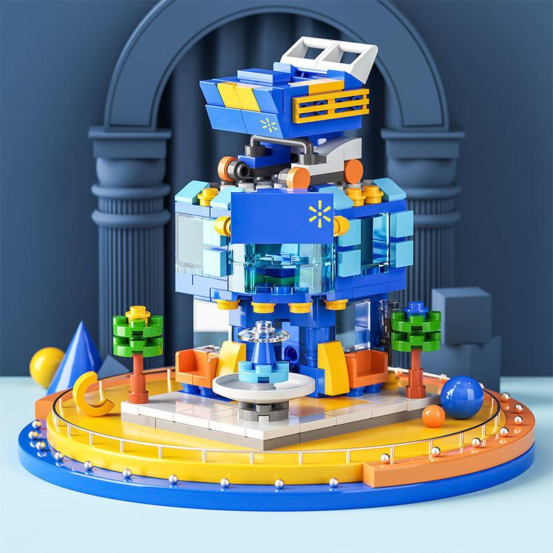 DIY Architecture Store Street View Food House Building Blocks Kit Girls Bricks Classic Movie Model Kids Toys For Children