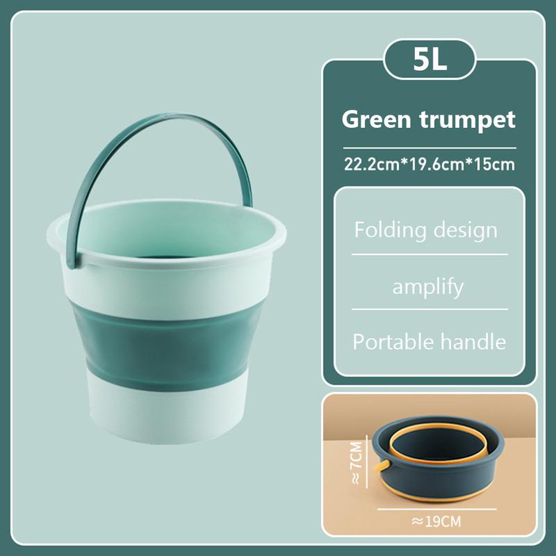 17LSilicone Bucket for Fishing Promotion Folding Bucket Car Wash Outdoor Fishing Supplies Square Bathroom Kitchen Camp Bucket