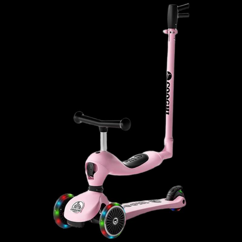 COOGHI 3-in-1 Kids Scooter with Light-Up Wheels