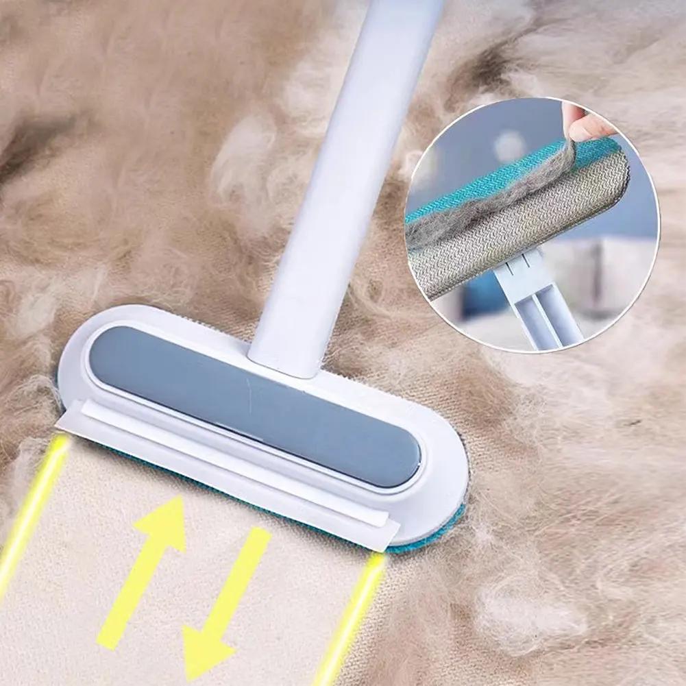 Pet Hair Remover Brush Multifunctional Long Handle Manual Lint Dog Hair Cleaner Carpet Bed Hair Tools Pet Fur Cleaning Supplies