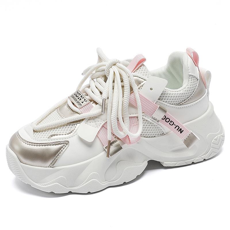 Ins Korean Version of the New Dad Shoes Women's 2024 Autumn Student Sports Running Casual Platform Heightening Shoes FB3305