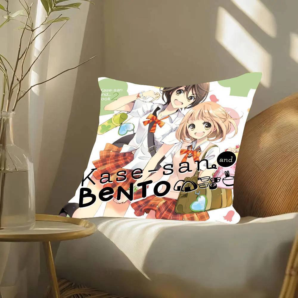 Kase-san And Morning G-Glories Anime Pillow Case Fashion Square Pillowcase Bedroom Sofa Room Ins Decoration Leisure