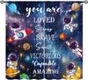 Solar System Window Curtains, Outer Space Space Astronaut Galaxy Window Treatments for Kids Boys Girls Bedroom Living Room