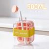 500/800ml Ice Cube Bottle Zero-contact Pressing Mould Ice-maker Silicone Freezer Ice Trays Water Bottle Ice Cube Maker