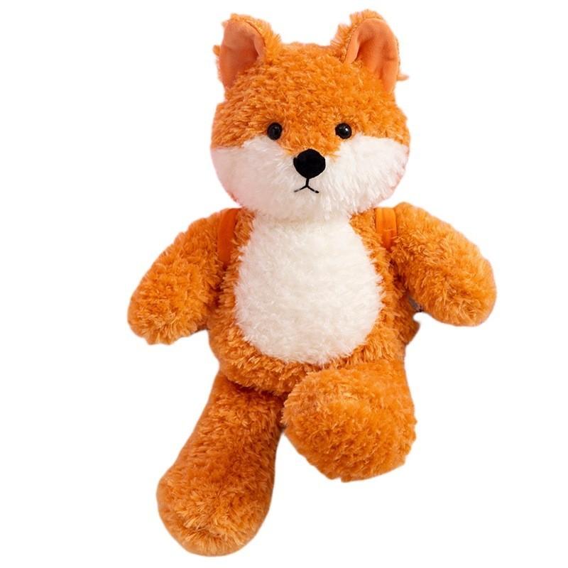 Niedlicher Weicher Plüsch Hasen Rucksack Spielzeug Geschenk für Kinder Weißer Hase Fuchs Hund Puppe