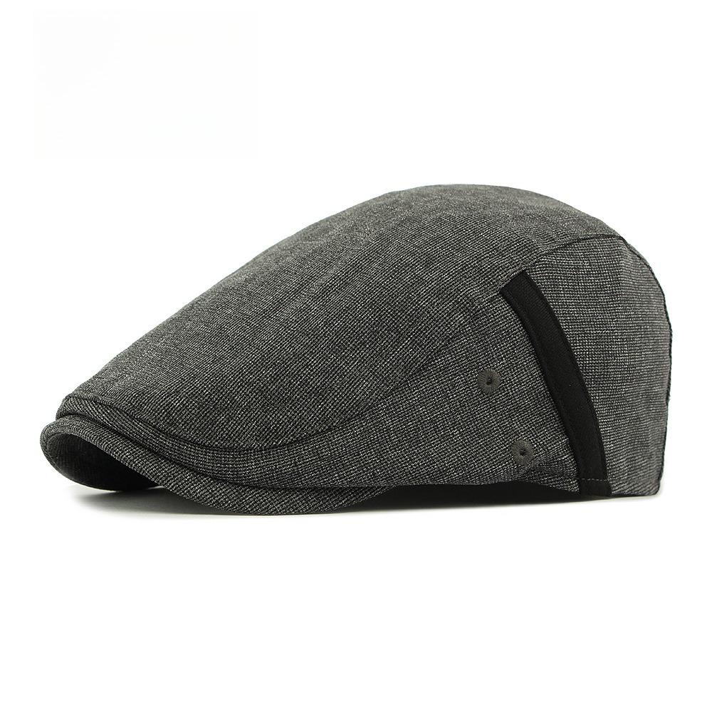 Unisex British Retro Flat Cap Breathable Linen Ivy Cabbie Hat Duckbill Painter Beret Cap Literary Hipster Casual Peaked Hat