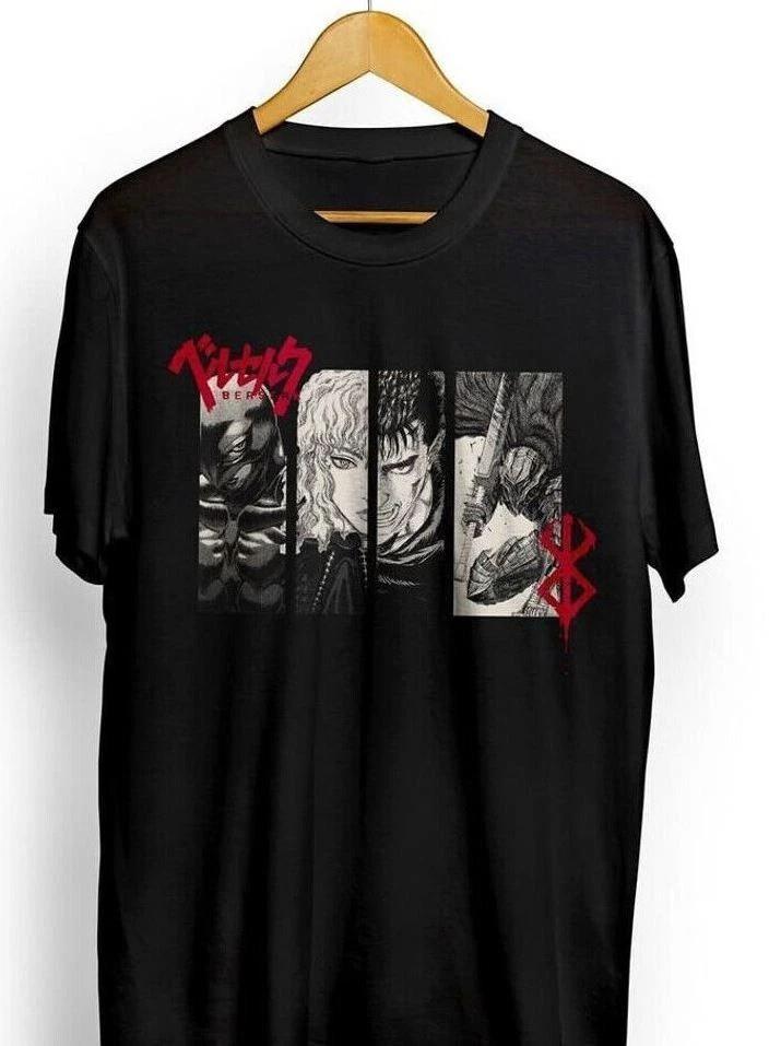 Berserk Tshirt Unisexga Guts Berserker Armour Horror Anime Black TShirt ALL SIZES S