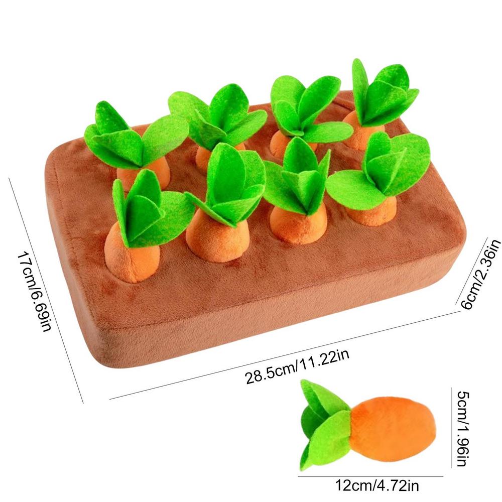 Carrots Enrichment Dog Puzzle Toys Hide and Seek Carrot Farm Dog Toys Carrot Patch Dog Snuffle Toy for Puppy Large Dogs