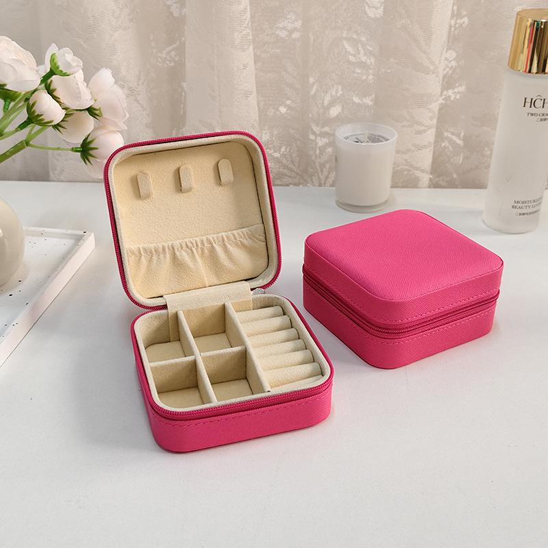 Simple ins jewelry storage box travel creative mini portable stud earrings necklace box ring jewelry packaging box