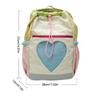 Backpack for Women Girls Color-Block Bookbag Nylon Drawstring Laptop Backpack Adjustable Strap for Travel School