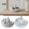 Santorini-inspirierter Schreibtisch-Organizer Santorinistil Auffangschale, Auffangschalen-Organizer, Griechische Insel Desktop-Dekoration, Muschel Langlebig 3D-gedruckter Schmuck