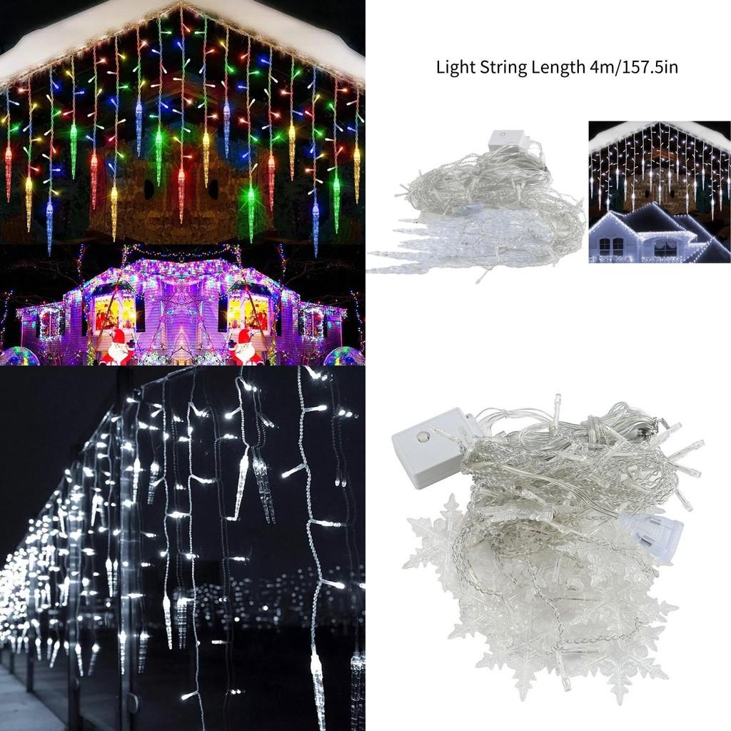 Beautiful Led Icicle String Lights For Holiday Decor Featuring Multiple Color Variations And 96 Led Bulbs