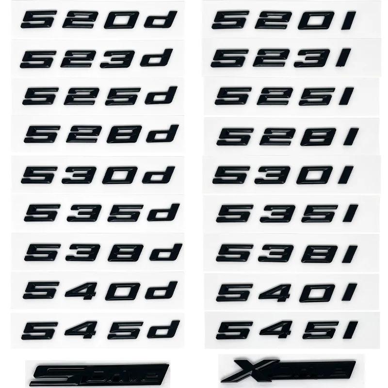 kfwhl7 For BMW 5 Series E39 E60 E61 F10 F11 G30 520d 523d 525i 528i 530e 535i 540e Car Styling Trunk Letter Emblem Rear Lid Logo Black