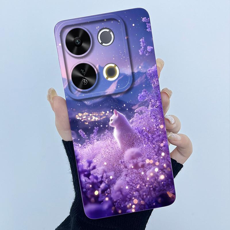 For Itel P65 P671L Etui Fashion Simplicity Oil Painting Floral Protective Phone Case For ItelP65 P 65 Coque Soft Silicone Covers