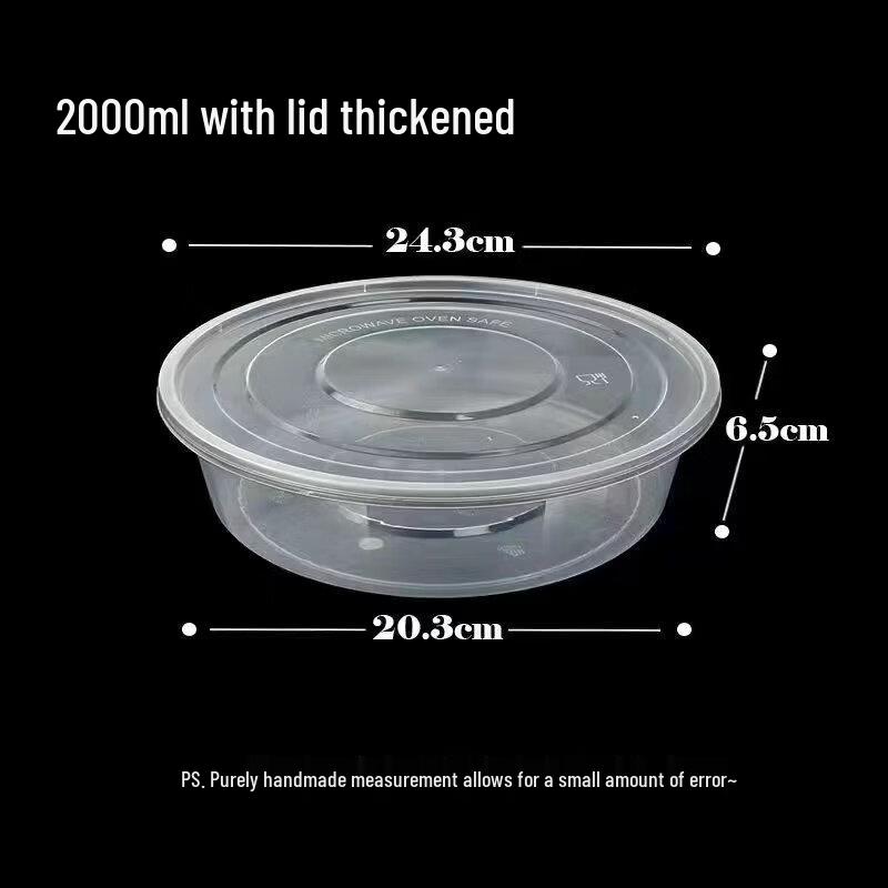 Disposable Round Food Containers with Lids