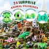 Christmas Advent Calendar with Mini 3D Printed Animals  24 Days with Big Eyes Flexible Fidget Kids Xmas Party Favors Gifts